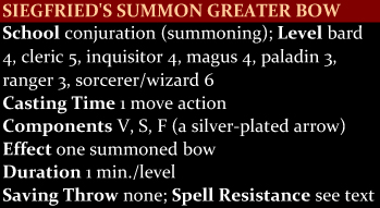 Siegfried's Summon Greater Bow